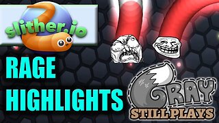 Slither.io | Rage, Funny Moments, Fails, Highlight Compilation Montage | Want to Hear Gray Cuss?!