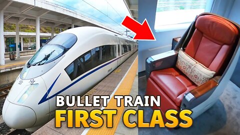 FIRST CLASS on a BULLET TRAIN in CHINA 中国高铁一等座 🇨🇳