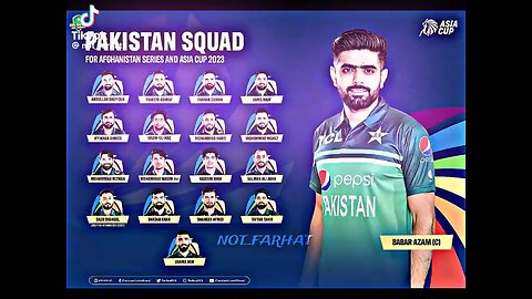 Pakistan squad for Asia cup 2023
