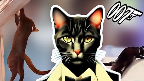 Cat convert James Bond | cat... 🤣 funny video | 007 cat mission