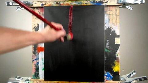 Upbeat music to get you going with an Oil Painting demonstration "Gertabaust" black gesso #artsale