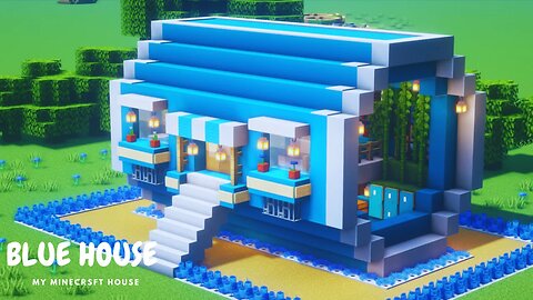 MINECRAFT: How to build a simple tubular blue house