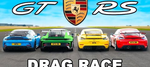 Porsche 911 GT3 RS v GT4 RS v GT3 v GT4_ DRAG RACE