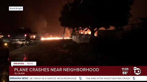 Witnesses recount plane crash in El Cajon-area neighborhood