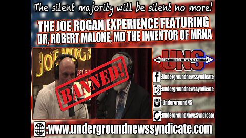 Banned The Joe Rogan Experience Interview Featuring Dr, Robert Malone, MD the Inventor of mRNA!