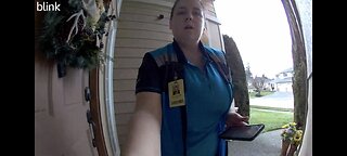 UPS Delivers but One Kind Amazon Lady Corrects Mistake Put Out of View of Porch Pkg Thieves and Rain