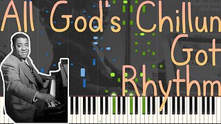 Art Tatum - All God's Chillun Got Rhythm 1938 (Superfast Stride Piano Synthesia)