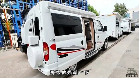 亲民升顶小房车交付，标配独立卫浴间能洗澡，10度锂电空调随便用@868房車速報RV Express