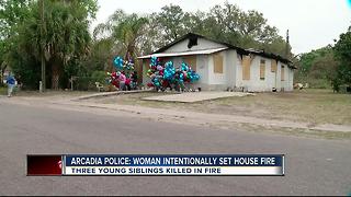 Police: Arcadia woman intentionally sets house on fire, kills 3 kids