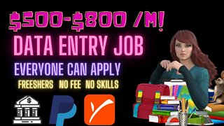 Data Entry Jobs Work From Home | Online Jobs For Everyone | Typing jobs From Home | Freelancing