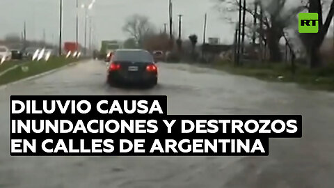 Diluvio causa inundaciones y destrozos en calles de Argentina y afecta vuelos en aeropuertos