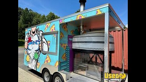 Custom Built - 2020 8' x 18' Wood Fired Pizza Concession Trailer with Porch for Sale