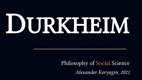 Durkheim's Science of Society