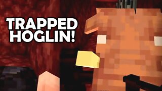 TRAPPING A HOGLIN | In the Nether w/ Nothing (Part 9) Minecraft SPLITSCREEN 2Player Nintendo Switch