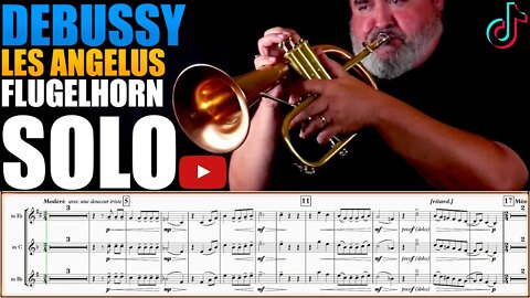 Debussy "Les Angélus". Flugelhorn Solo - Drew Fennell. Play Along!