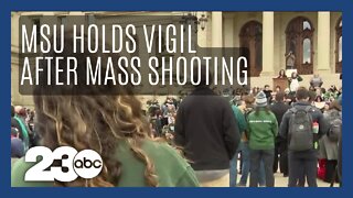 Vigil held for Michigan State University shooting victims