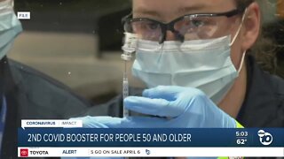 2nd covid booster shot approved for people 50 and older