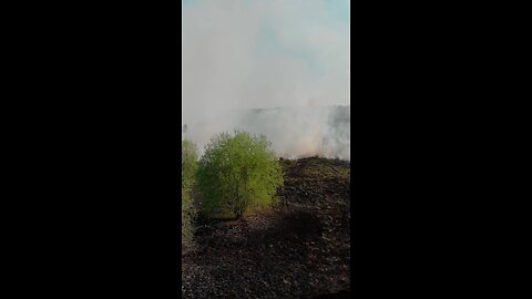 Drone view of Alberta Wildfires