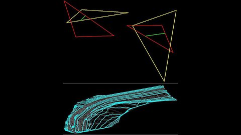 AutoLisp source code for the intersection of 2 3DFACE and contour lines