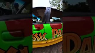 Jurassic Park Car #shorts #jurassicpark #insta360