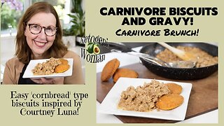 Carnivore Biscuits and Sausage Gravy ! Cornbread type Biscuits with Easy Meat Flour Gravy!