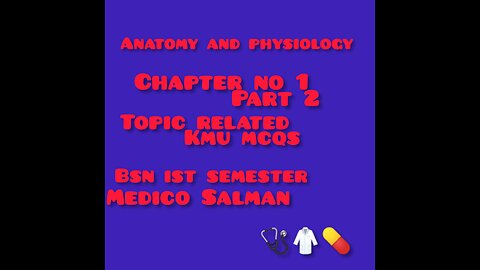 BSN Anatomy and physiology, ||( chapter #1 =part #2 )urdu/hindi || KMU slides lectures with mcqs.