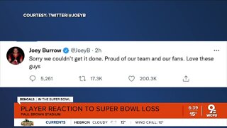 Bengals players react after team's Super Bowl loss