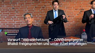 COVID-Impfgegner Bhakdi freigesprochen und unter Jubel aus Gericht empfangen