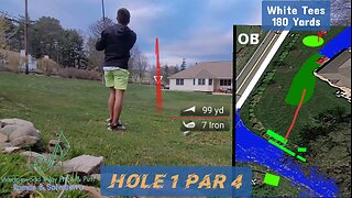 Hole 1 Par 4 from every Tee Set at Wedgewood Way Pitch & Putt