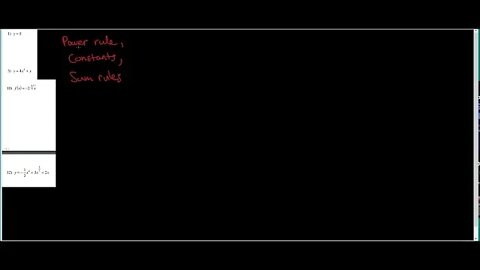 Derivatives Basics: power rule constant rule sum rule derivative (Jae Academy)