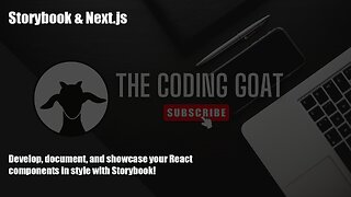 🐐 Next.js Tutorial - Develop, document, and showcase your React components in style with Storybook!