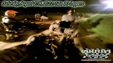 Galletta's Karting Club 2022/8/27 - GoPro: Chris Stevens' Helmetcam - Twin 20s Nite!