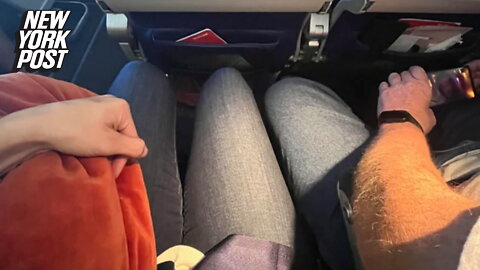 Female passenger slams giant 'manspreader' who squashed her legs on four-hour flight