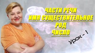 🇺🇦 Українська мова з самого НУЛЯ • Частини мови. Іменник. Рід. Число • 【 Урок - 1 】