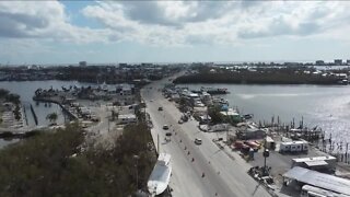 Skyfox drone tour of stranded boats after Hurricane Ian