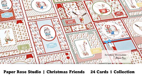 Paper Rose Studio | Christmas Friends | 24 Cards 1 Collection