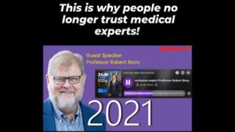 This is why people no longer trust the MEDICAL 'EXPERTS'