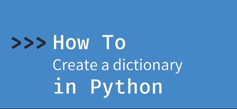 How to create a dictionary in Python