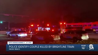 Police identify couple killed by Brightline train