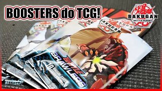 Abrindo 4 boster de BAKUGAN BATTLE PLANET TCG