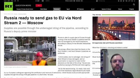 Russia ready to send gas to EU via Nord Stream 2