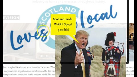 Illuminati Willy Wonka Warp Speed Experience Scotland. Home of Hypodermic Needle, TV & Trump Genes