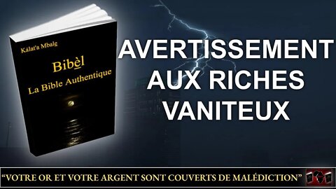 Avertissement aux riches vaniteux