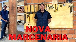 Fiz Uma Bancada nova Na Marcenaria. Está ficando Grande.| Wood