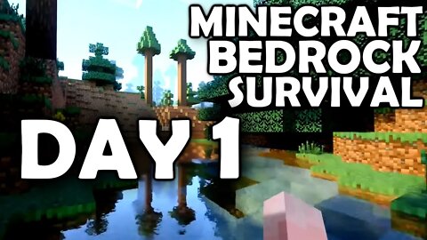 Minecraft Bedrock Survival part 1 | Minecraft Windows 10 RTX (DAY 1) | BASEMENT