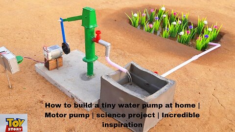 How to build a tiny water pump at home | Motor pump | science project | Incredible inspiration