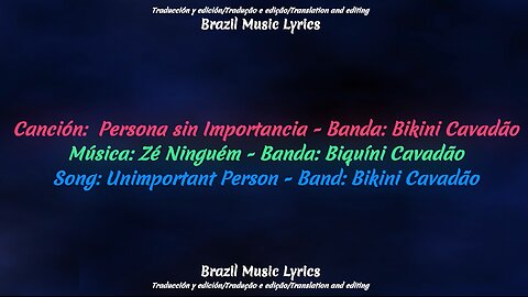 Brazilian Music: Unimportant Person - Band: Bikini Cavadão