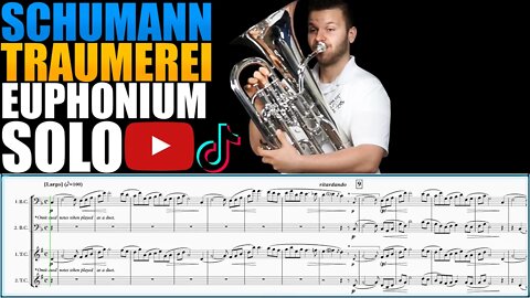 Schumann "Träumerei". Euphonium Duet - Matonizz. Play Along!