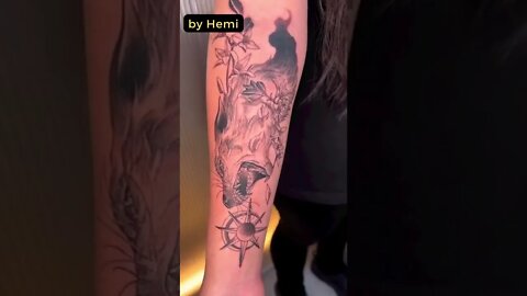 Stunning work by Hemi #shorts #tattoos #inked #youtubeshorts