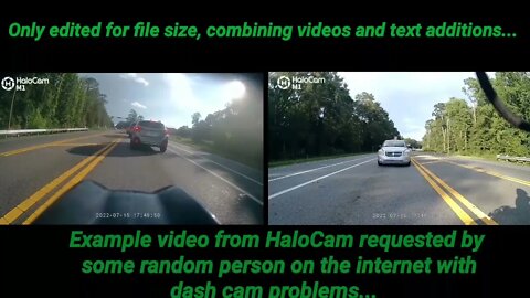 Nothing happened here. Just an example video for someone from the HaloCam M1